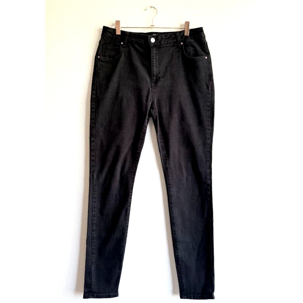Cotton On Mid Rise Stretch Skinny Jeans in Vintage Black Denim size 10 31"